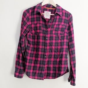 Pink and Navy Flannel Size Medium